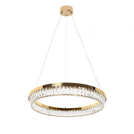 Pendule, Lustre suspendate - Lustra suspendata LED, Auriu, Sticla, SAYOV 60 auriu
