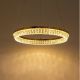 Pendule, Lustre suspendate - Lustra suspendata LED, Metal, Sticla, SAYOV 80 auriu