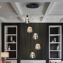 Pendule, Lustre suspendate - Lustra LED suspendata design modern Carisa 5L