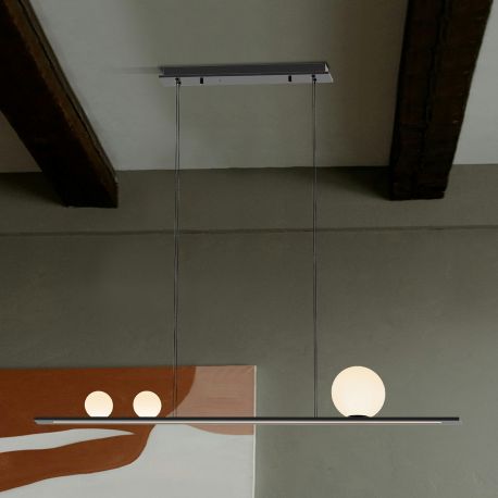 Pendule, Lustre suspendate - Lustra LED suspendata design modern Mila negru