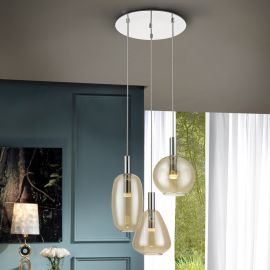 Pendule, Lustre suspendate - Lustra LED suspendata design modern Nara 3L