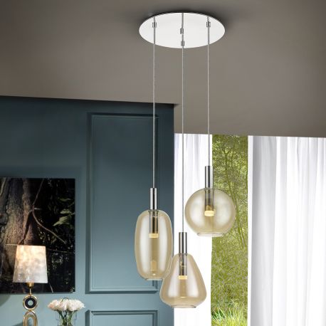 Pendule, Lustre suspendate - Lustra LED suspendata design modern Nara 3L