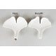 Pendule, Lustre suspendate - Lustra Suspendata, Metal Auriu, Petale Flori Albe Ceramice, FLORA 80