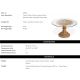 Mese dining - Masa rotunda design LUX, Ratan natural, Sticla, Colony