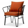 Scaun design LUX pentru exterior, Tesatura, Metal, Clifton blaise orange