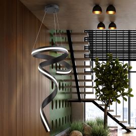 Pendule, Lustre suspendate - Lustra LED suspendata cu telecomanda Amara