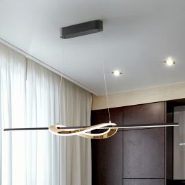 Pendule, Lustre suspendate - Lustra LED suspendata cu telecomanda Enora