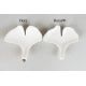 Pendule, Lustre suspendate - Lustra Suspendata, Metal Auriu, Petale Flori Albe Ceramice, FLORA 120