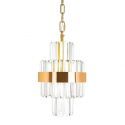 Pendul LED, Metal Auriu, Cristale de Sticla, Empero
