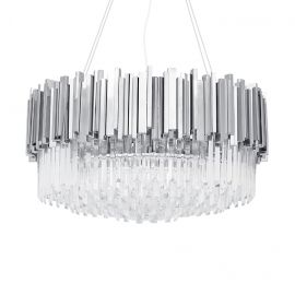 Candelabre, Lustre - Lustra suspendata, Cristale de Sticla, Glamour Silver 80