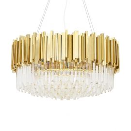 Candelabre, Lustre - Lustra suspendata, Cristale de Sticla, Glamour Gold 80
