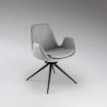 Scaun pivotant dining design elegant Zuna gri
