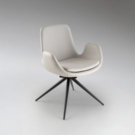 Scaune - Scaun pivotant dining design elegant Zuna alb