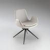 Scaun pivotant dining design elegant Zuna alb