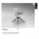 Scaune - Scaun pivotant dining design elegant Zuna alb