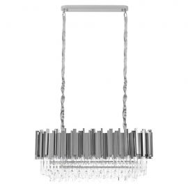 Candelabre, Lustre - Lustra suspendata, Cristale de Sticla, Glamour Long Silver 90
