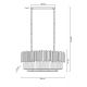 Candelabre, Lustre - Lustra suspendata, Cristale de Sticla, Glamour Long Silver 90