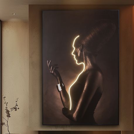Tablouri - Tablou de perete decorativ cu iluminat Silueta