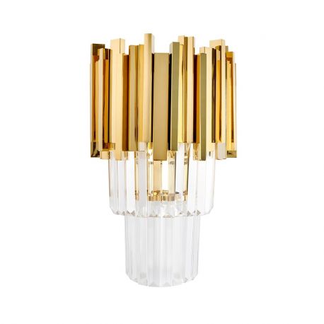 Aplice, corpuri de iluminat pentru pereti - Aplica de perete, Cristale de Sticla, Glamour Wall Gold
