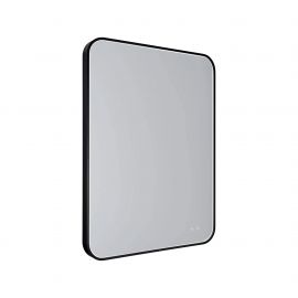 Oglinda baie cu iluminat LED MIRROR Negru 76x91cm