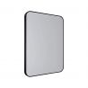 Oglinda baie cu iluminat LED MIRROR Negru 76x91cm
