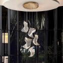 Lustra LED suspendata design ultra-modern Velos II auriu