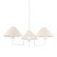 Candelabre, Lustre - Candelabru 3 brate LUX, Metal, Alb, Abajur In, GLADWYNE