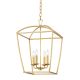 Lustra suspendata design felinar, Metal foita aurie, BRYANT