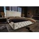 Paturi - Pat elegant tapitat cu tesatura bej, PARIS CHESTERFIELD 180x200cm