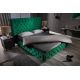 Paturi - Pat elegant tapitat cu catifea verde inchis, PARIS CHESTERFIELD 180x200cm