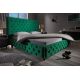Paturi - Pat elegant tapitat cu catifea verde inchis, PARIS CHESTERFIELD 180x200cm