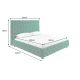 Paturi - Pat elegant tapitat cu catifea verde inchis, PARIS CHESTERFIELD 180x200cm