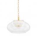 Lustra LED Suspendata, Sticla, Alabastru, Moore