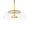 Lustra suspendata LED, Metal, Sticla, Eden