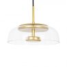 Lustra suspendata LED, Metal, Sticla, Eden