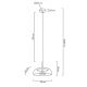 Pendule, Lustre suspendate - Lustra suspendata LED, Metal, Sticla, Eden