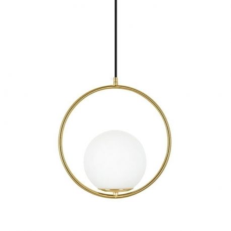 Pendule, Lustre suspendate - Lustra design miminalist, Metal auriu, Glob Sticla, AURELIA 25