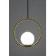 Pendule, Lustre suspendate - Lustra design miminalist, Metal auriu, Glob Sticla, AURELIA 25