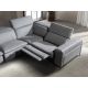 Coltare - Coltar 5 locuri, Functia Relax, Sezlong Stanga, Cowhide gri