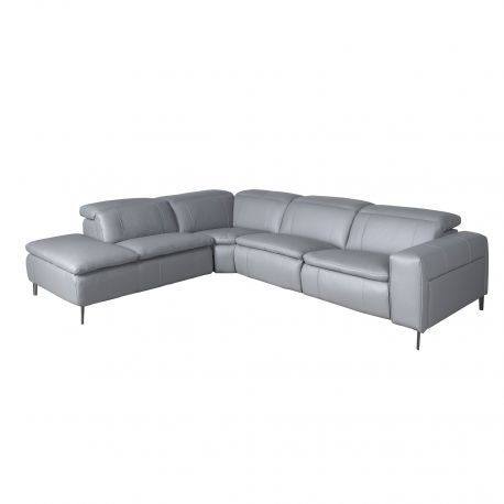 Coltare - Coltar 5 locuri, Functia Relax, Sezlong Stanga, Cowhide gri