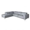 Coltar 5 locuri, Functia Relax, Sezlong Stanga, Cowhide gri