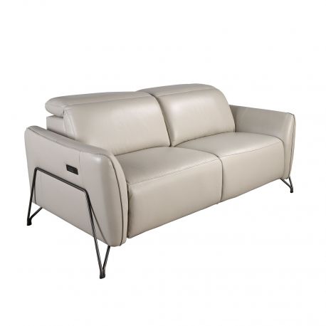 Canapele - Canapea 2 locuri design italian, Functia Relax, Cowhide sand