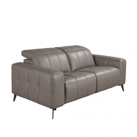 Canapele - Canapea 2 locuri design italian, Functia Relax, Cowhide gri