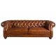 Canapele - Canapea 3 locuri design italian Chesterfield piele maro