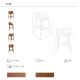 Scaune Bar - Scaun de bar design LUX, Nuc, Piele sintetica, Brown
