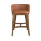 Scaune Bar - Scaun de bar design LUX, Nuc, Piele sintetica, Brown