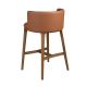 Scaune Bar - Scaun de bar design LUX, Nuc, Piele sintetica, Brown