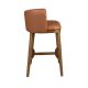 Scaune Bar - Scaun de bar design LUX, Nuc, Piele sintetica, Brown