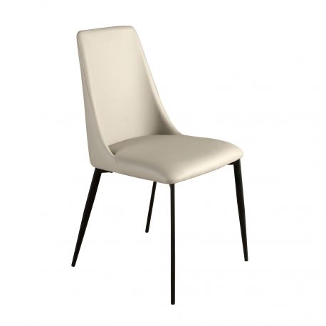 Scaune - Scaun design LUX, Metal, Piele Sintetica, Sand
