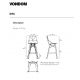 Scaune Bar - Set 4 scaune de bar cu brate de interior design modern premium FAZ CHAIR lemn
